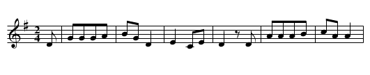 Vater und Tochter - staff notation