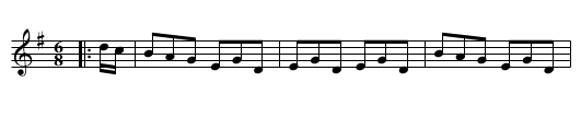 Vaughan's Favourite Jig - staff notation