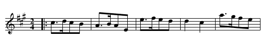 Vauxhall Gardens - staff notation