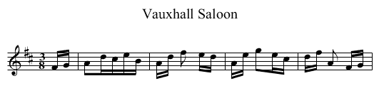 Vauxhall Saloon - staff notation