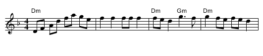 Vayn a glezele - staff notation