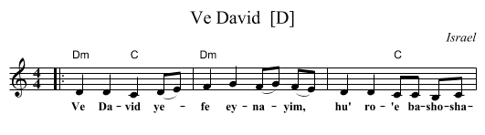 Ve David  [D] - staff notation