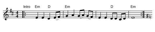 Ve David  [E] - staff notation