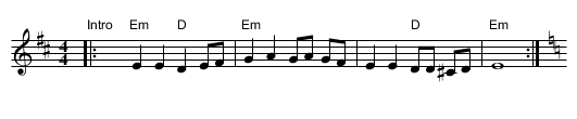 Ve David - staff notation