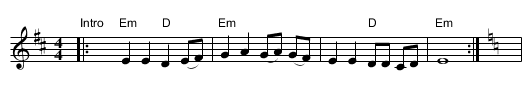 Ve David - staff notation