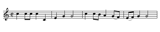 Veal's Maggot. PDF2.210 - staff notation