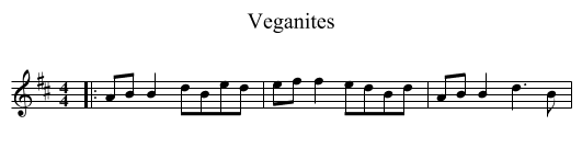 Veganites - staff notation
