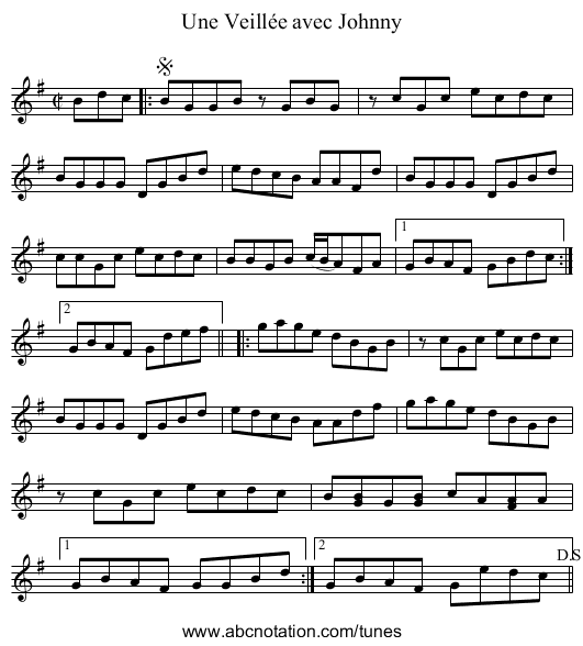 Veillée avec Johnny, Une - staff notation
