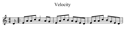 Velocity - staff notation