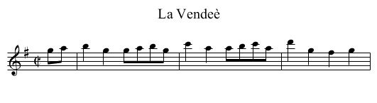 Vendeè, La - staff notation