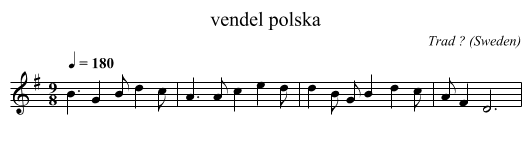vendel polska - staff notation
