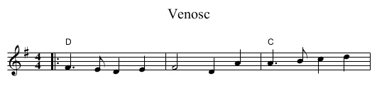 Venosc - staff notation