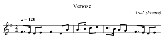 Venosc - staff notation