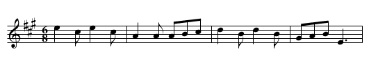 Vento's Farewell - staff notation