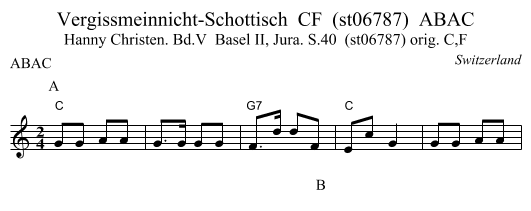 Vergissmeinnicht-Schottisch  CF  (st06787)  ABAC - staff notation