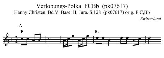 Verlobungs-Polka  FCBb  (pk07617) - staff notation