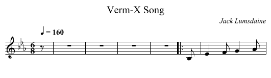 Verm-X Song - staff notation