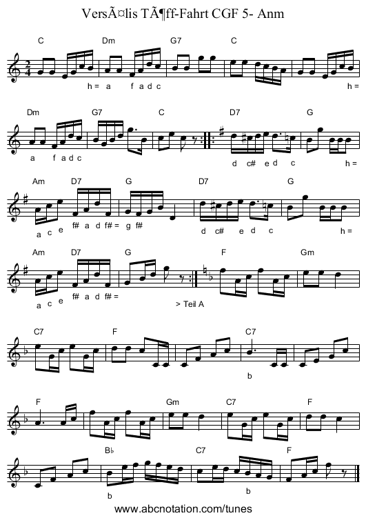 VersÃ¤lis TÃ¶ff-Fahrt CGF 5- Anm - staff notation
