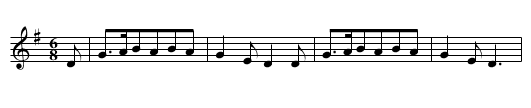 Verschlafener Jaeger - staff notation