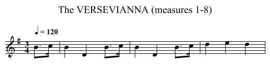VERSEVIANNA (measures 1-8), The - staff notation