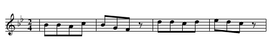 Verzweiflung - staff notation