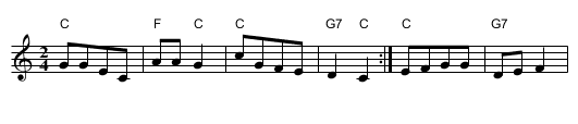 Vesle Herman - staff notation