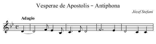 Vesperae de Apostolis – Antiphona - staff notation