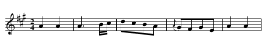 Vestris Gavotte - staff notation