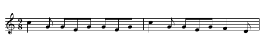 Vestris Jigg - staff notation