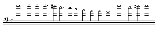 VI. Times eldest sonne, - staff notation