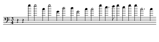 VI. When Phoebus first did Daphne love, - staff notation