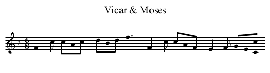 Vicar & Moses - staff notation