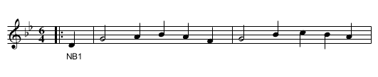 Vicar of Taunton Dean. - staff notation