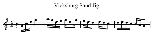 Vicksburg Sand Jig - staff notation