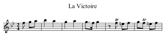 Victoire, La - staff notation