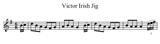 Victor Irish Jig - staff notation