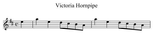 Victoria Hornpipe - staff notation