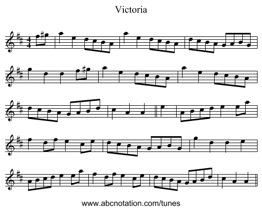Victoria - staff notation