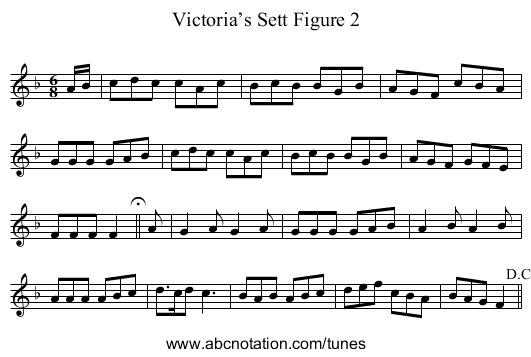 Victoria’s Sett Figure 2 - staff notation