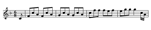 VICTORIA'S SETT (tune 1) - staff notation