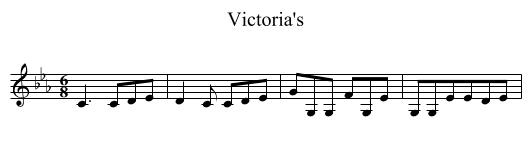 Victoria's - staff notation