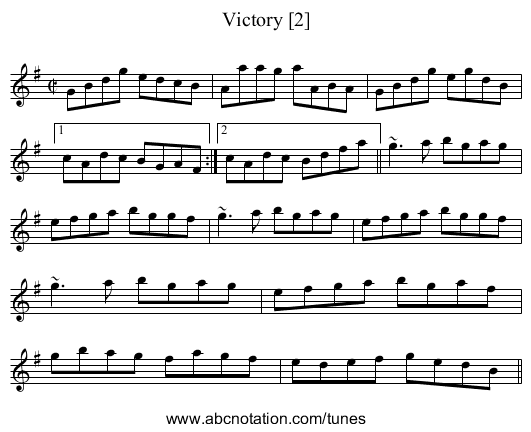 Victory [2] - staff notation