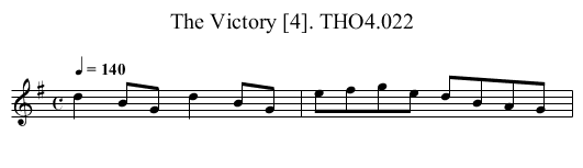 Victory [4]. THO4.022, The - staff notation