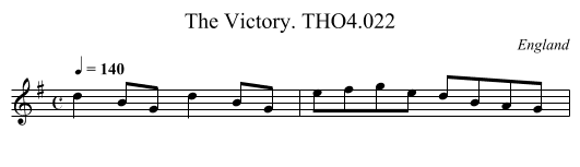 Victory. THO4.022, The - staff notation