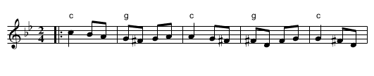 Vidinsko Horo - staff notation
