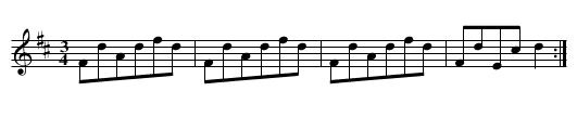 Viechtwangerischer Tanz ex D, nr. 8 - staff notation