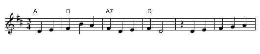 Vieni Sul Mar    [D] - staff notation