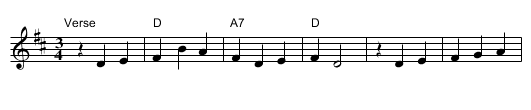 Vieni sul mar [D] - staff notation