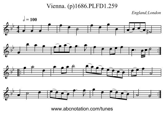 Vienna. (p)1686.PLFD1.259 - staff notation