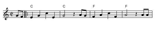 Viggen - staff notation